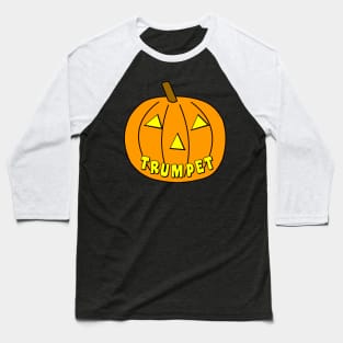 Trumpet Halloween Pumpkin Baseball T-Shirt